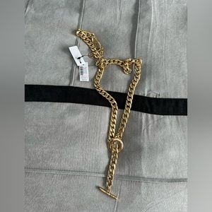 Gold chain link necklace